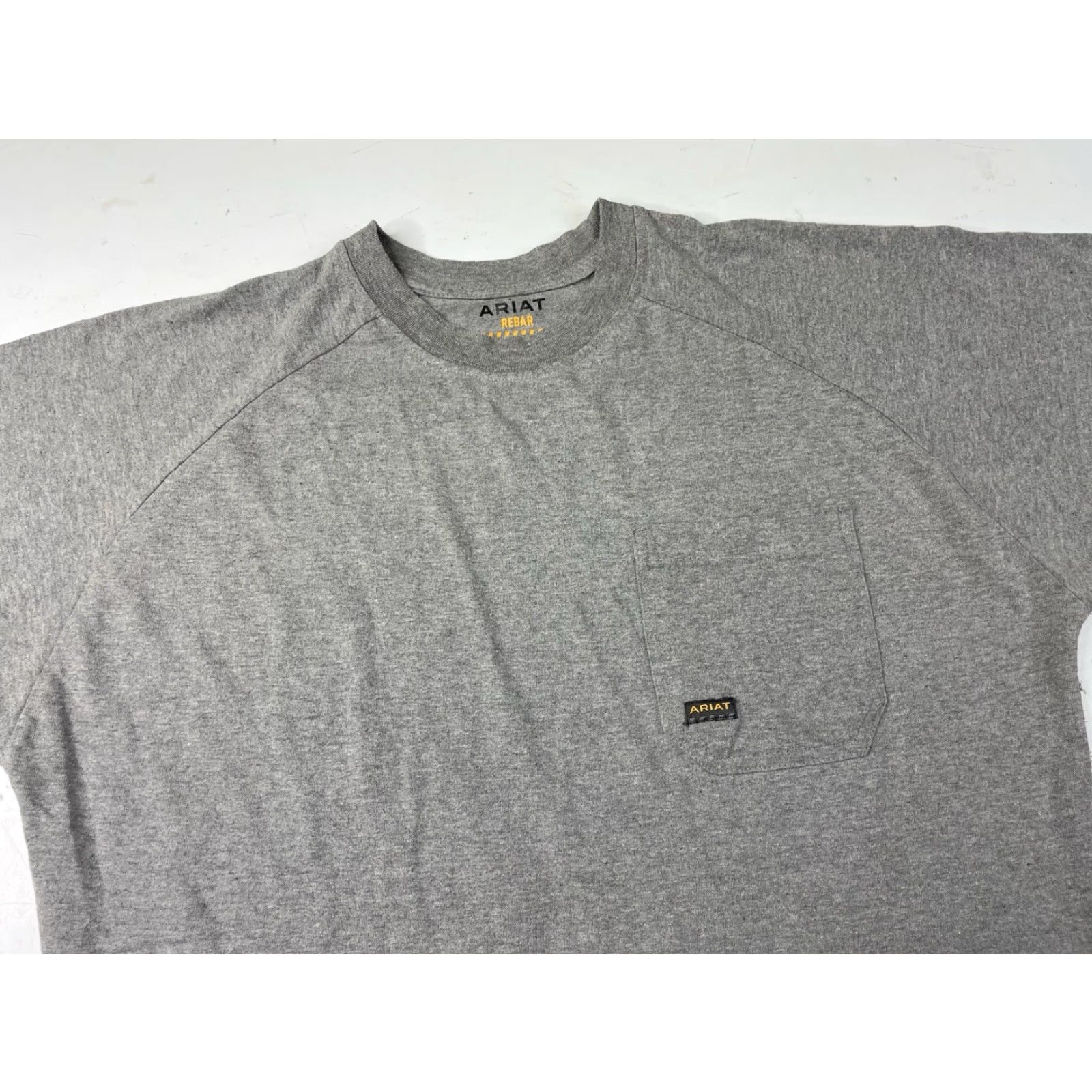 Ariat Ariat Men's Rebar Cotton Strong Gray Heathered Work T-Shirt Size Large Gray ARIAT Rebar Cotton Work Shirt Mens Large Comfortable Crewneck Short Sleeve Size US L / EU 52-54 / 3 - 2 Thumbnail