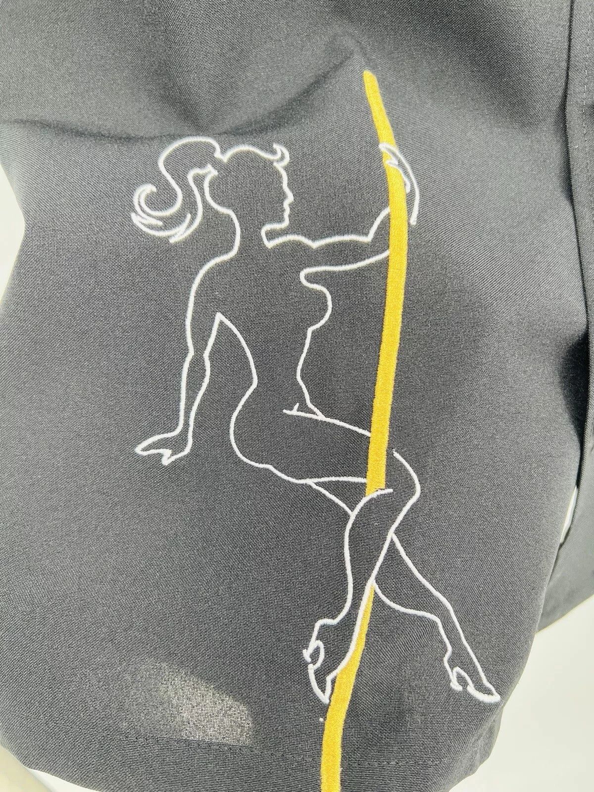 Other Casino Wear All Stars Black Shirt With Pole Dancer Applique Size US XXL / EU 58 / 5 - 7 Thumbnail