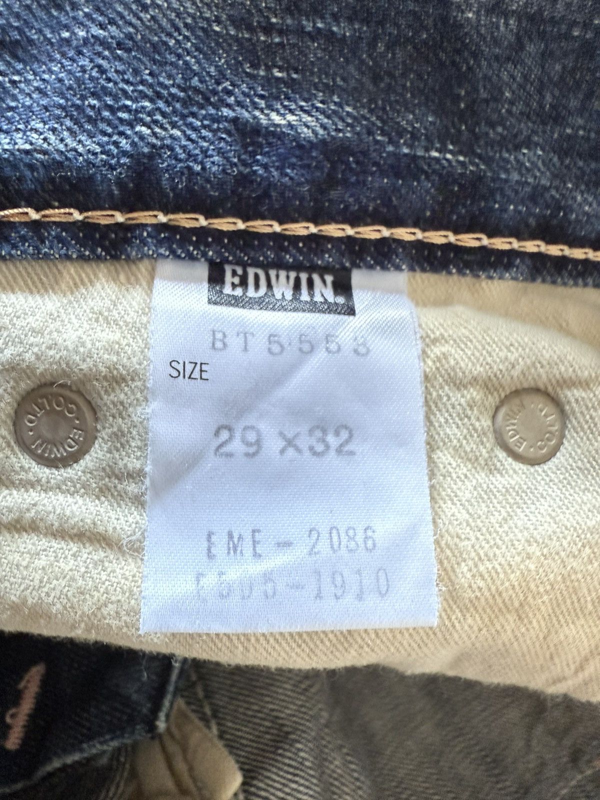 Edwin 2000s Edwin 503 Shadow Wrinkle Wash Flared Jeans Size US 30 / EU 46 - 19 Thumbnail