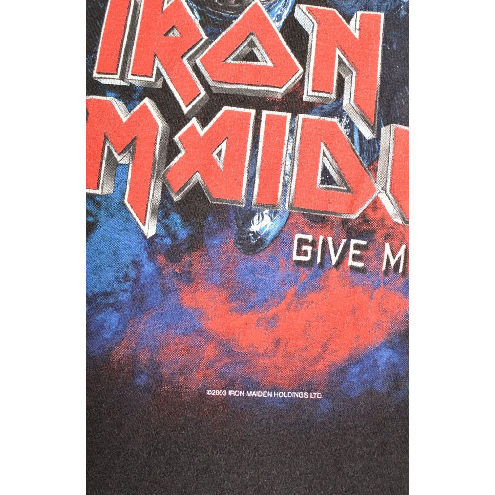 Fruit Of The Loom VINTAGE Fruit of the Loom Iron Maiden Give Me Ed Rock Metal T-Shirt Size L Black Mens 2003 Size US L / EU 52-54 / 3 - 3 Thumbnail