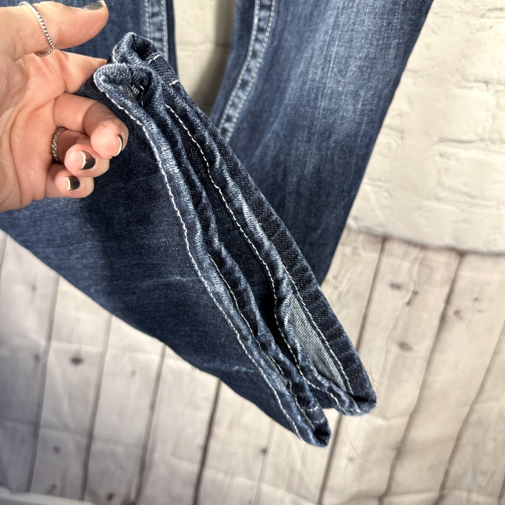 Silver Jeans Co. Silver Jeans Aiko Bootcut Jeans Women's Size 31x33 Stretch Dark Low Rise Thick Size 24" / US 00 / IT 34 - 4 Thumbnail