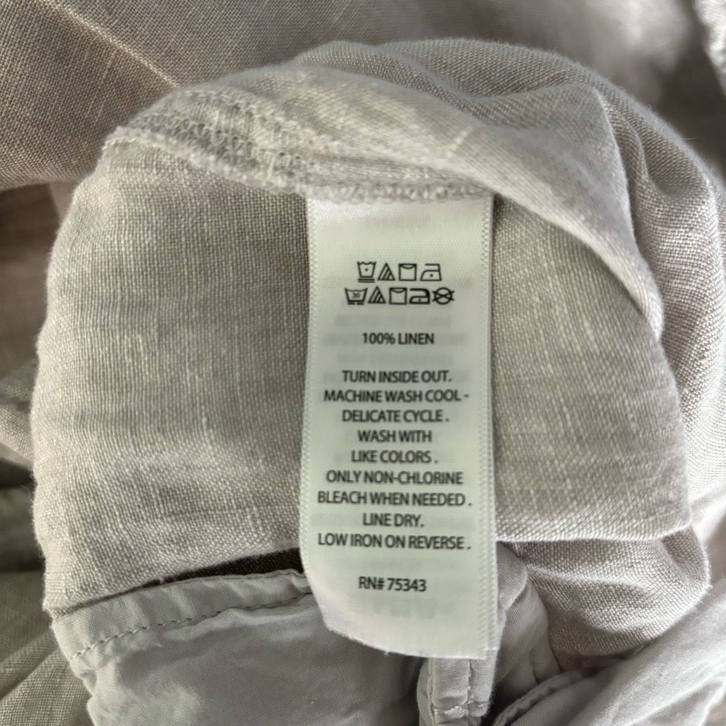 Jones New York Jones & Co Linen High-Rise Flat Front Drawstring Wide Leg Pa Size 34" / US 12 / IT 48 - 10 Thumbnail