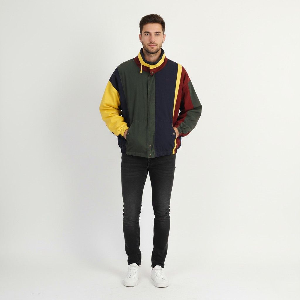 Vintage Stratojac Men XL Jacket Vintage 90s Navy Bomber 0997 Size US XL / EU 56 / 4 - 1 Thumbnail