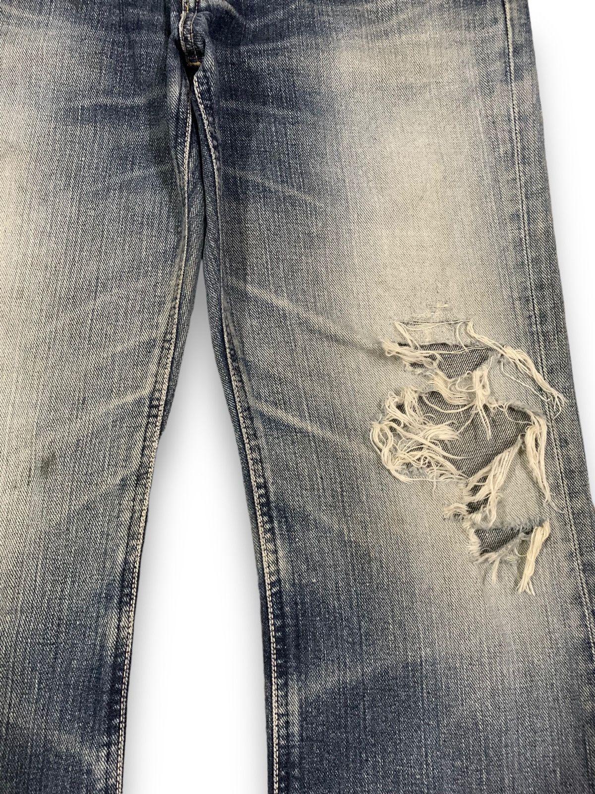 Lee Vintage Lee Riders Faded Wash Flare Distressed Grunge Jeans Size US 31 - 8 Thumbnail