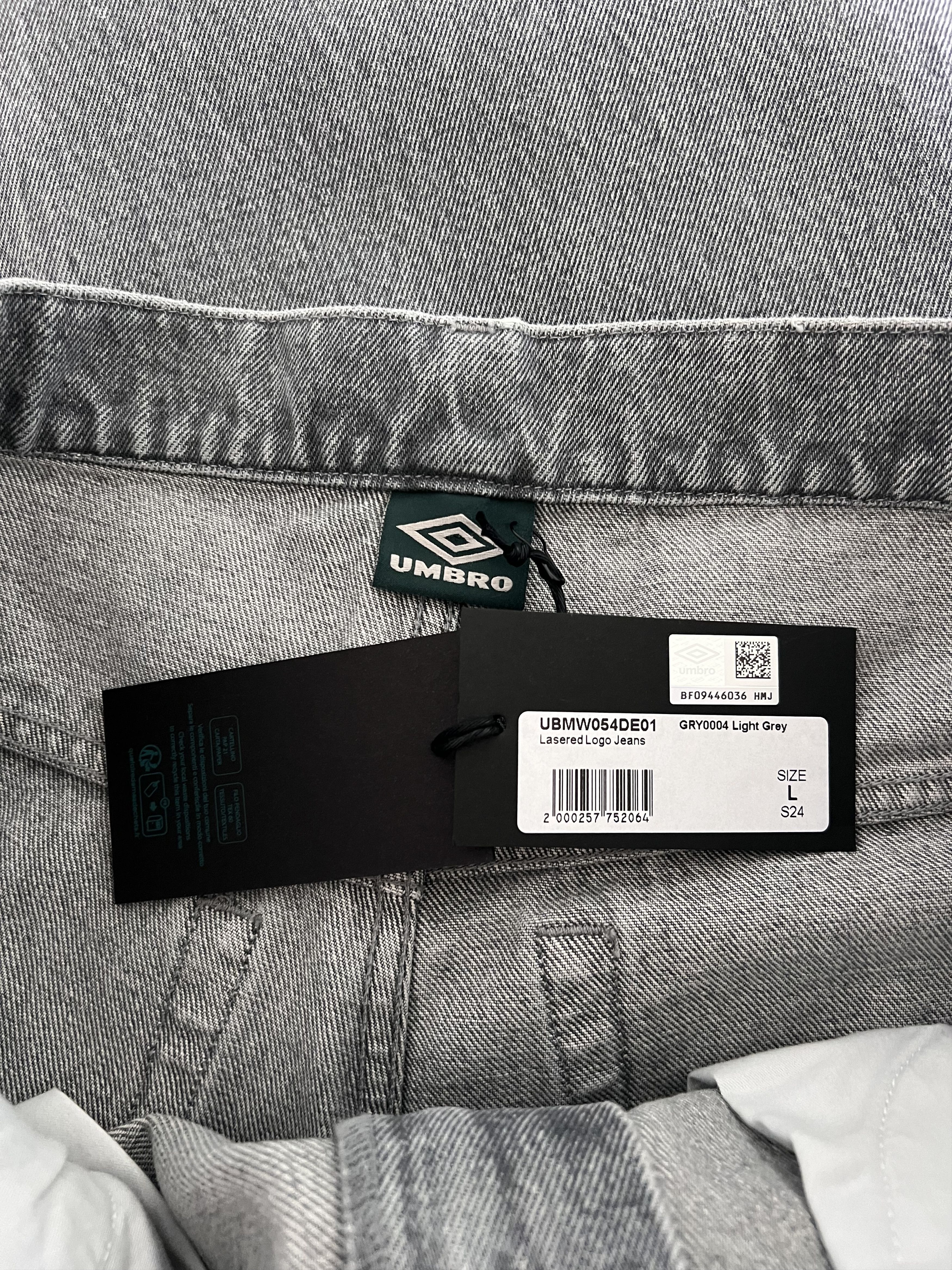 Slam Jam × Umbro Umbro Slam Jam Penalty Culture Lasered Logo Jeans in Grey Size US 34 / EU 50 - 8 Thumbnail