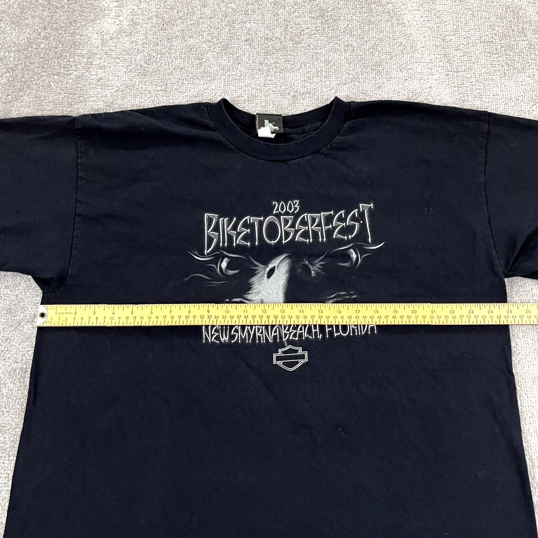 Harley Davidson VINTAGE Harley-Davidson Shirt Mens 2XL Black 2003 Biketoberfest New Smyrna Beach Florida Size US XXL / EU 58 / 5 - 5 Thumbnail