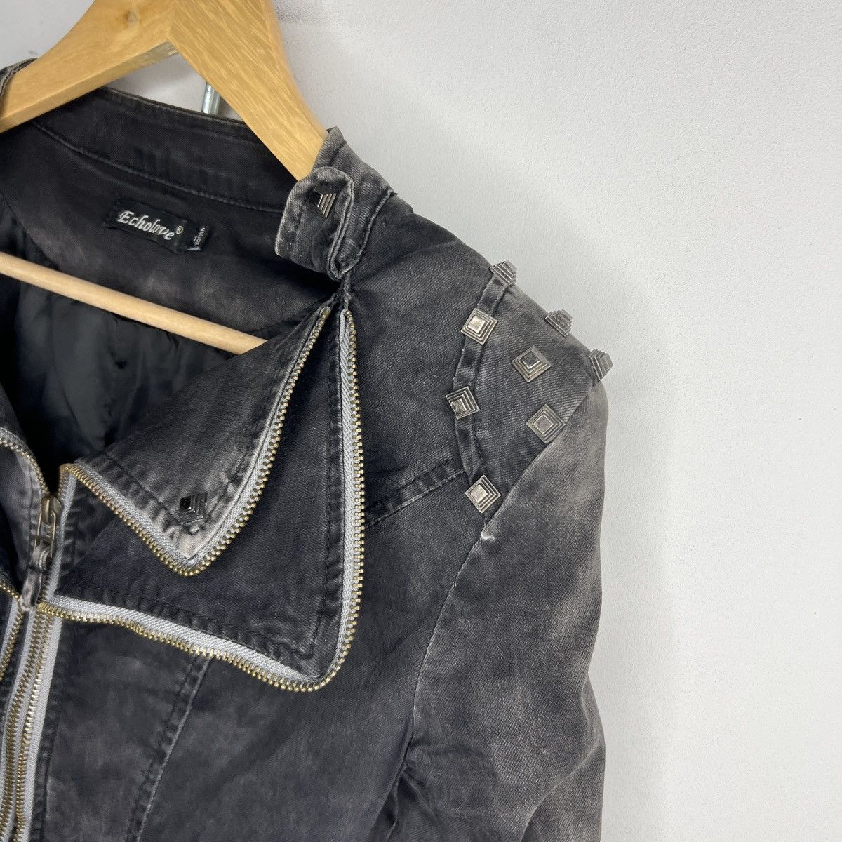 If Six Was Nine Vintage zippers punk goth denim 90s Y2K jacket 🧛🏻‍♀️ opium Size M / US 6-8 / IT 42-44 - 5 Thumbnail