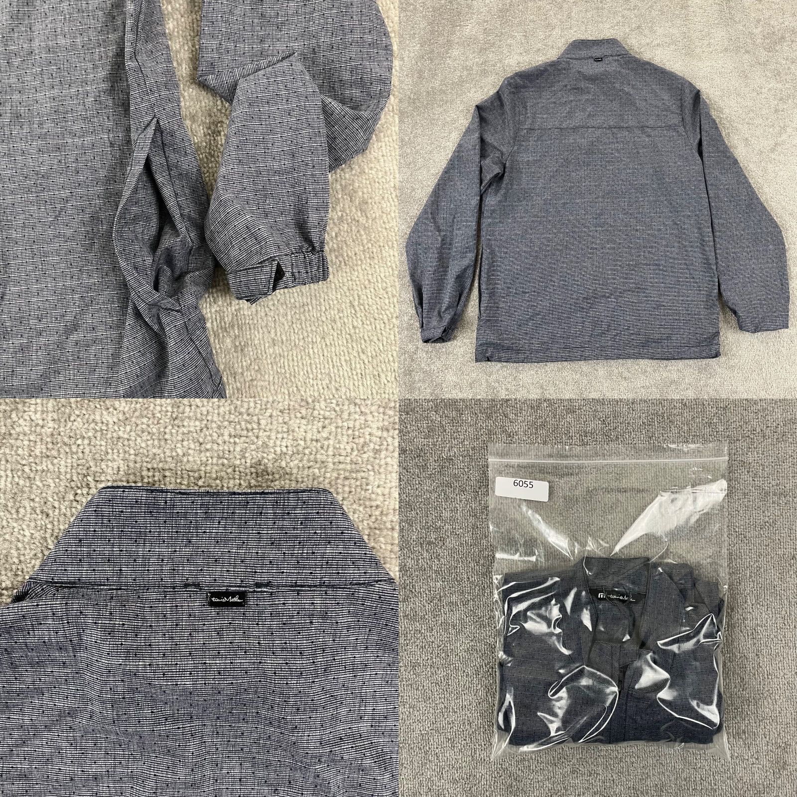 TravisMathew TRAVIS MATHEW Jacket Mens M Gray Blue Polka Dot Golf Full Zip Coat Logo Size US M / EU 48-50 / 2 - 8 Thumbnail