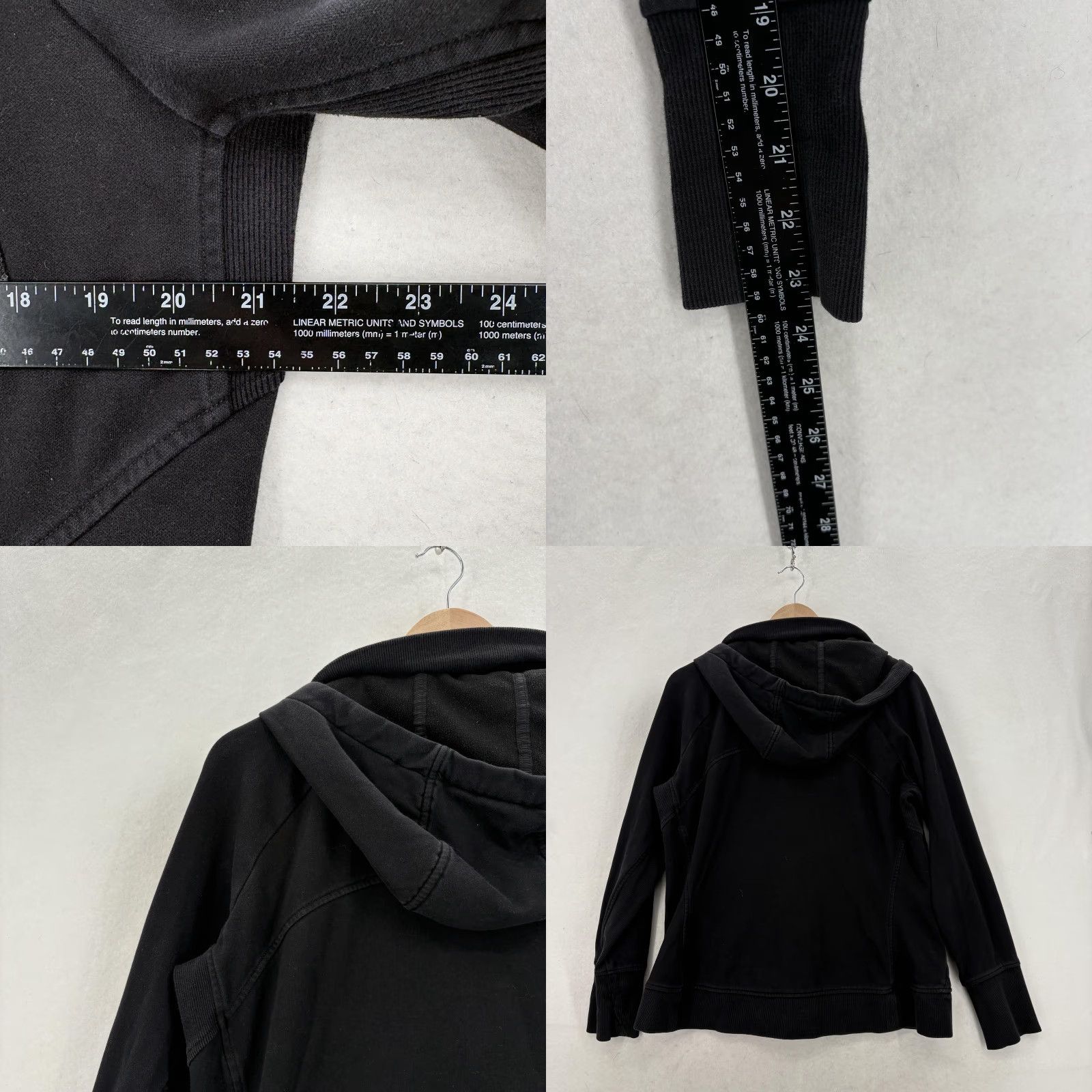 Athleta Athleta Hoodie Womens 1X Black Full Zip Hooded Fleece Stretch Gym Travel Size XL / US 12-14 / IT 48-50 - 8 Thumbnail