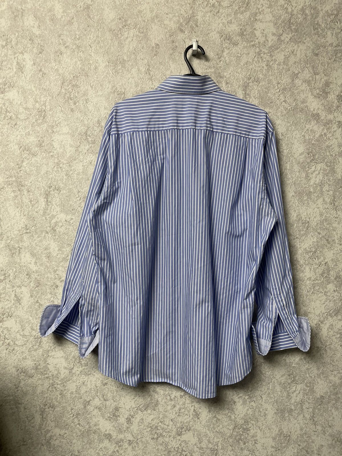Balmain Vintage Balmain Business Stripe Shirt w/ French Cuffs 16½/42 Size US XL / EU 56 / 4 - 21 Thumbnail