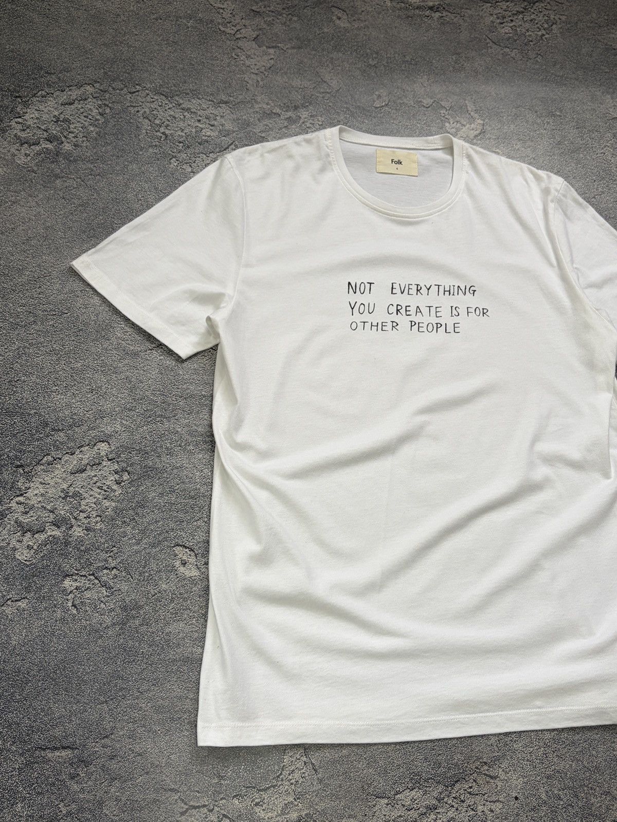 Folk Folk "Not Everything" Quote Tee White XL Size US XL / EU 56 / 4 - 8 Thumbnail