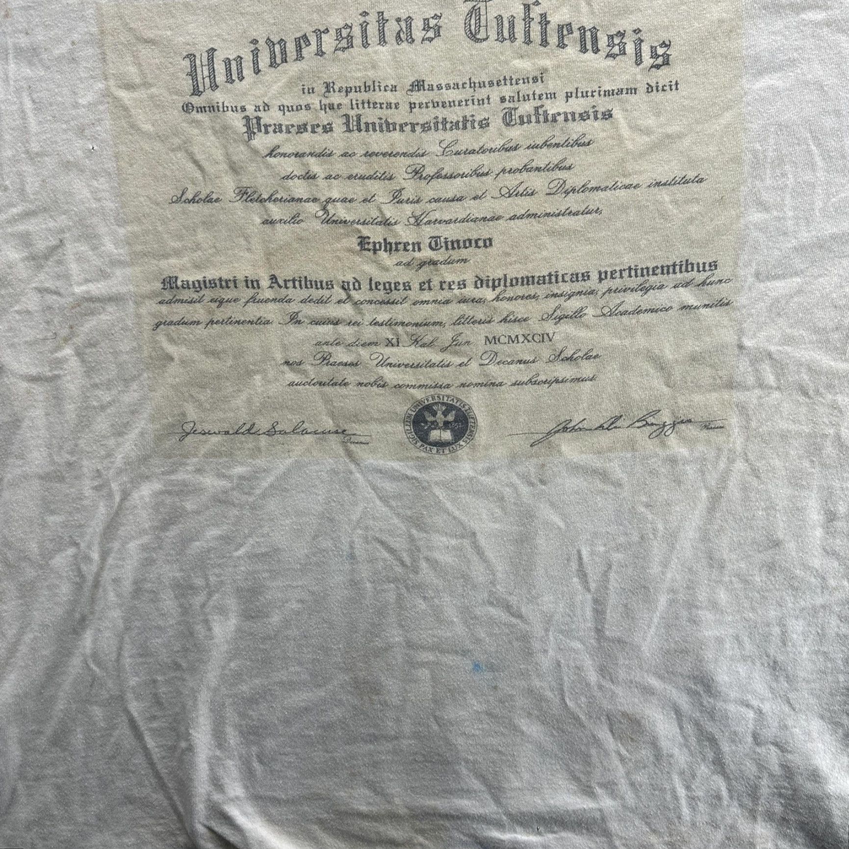 Soffe VINTAGE Tufts University College 90s T-Shirt Mens 2XL White Graphic Cotton Short Sleeve Size US XXL / EU 58 / 5 - 5 Thumbnail
