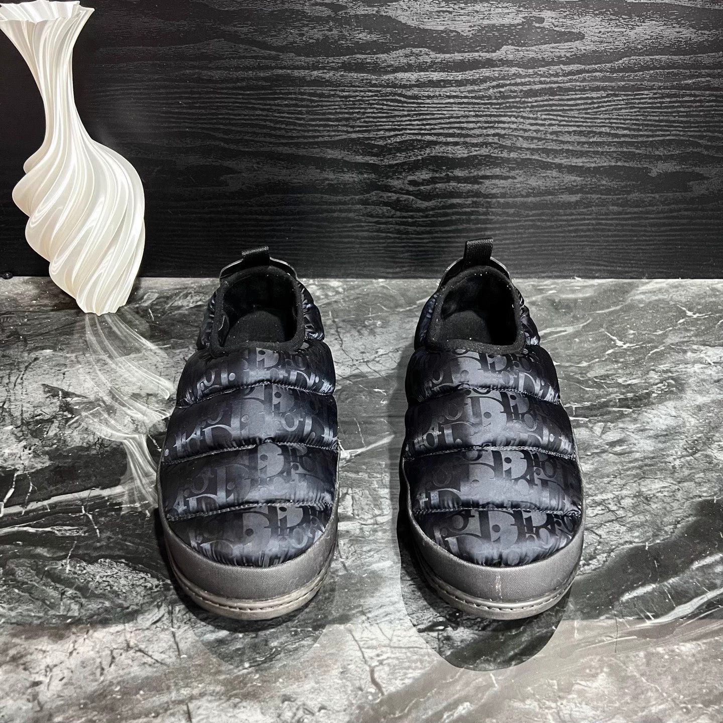 Dior Dior 42 black all over print slip-on shoes 95 new Size US 9 / EU 42 - 2 Thumbnail