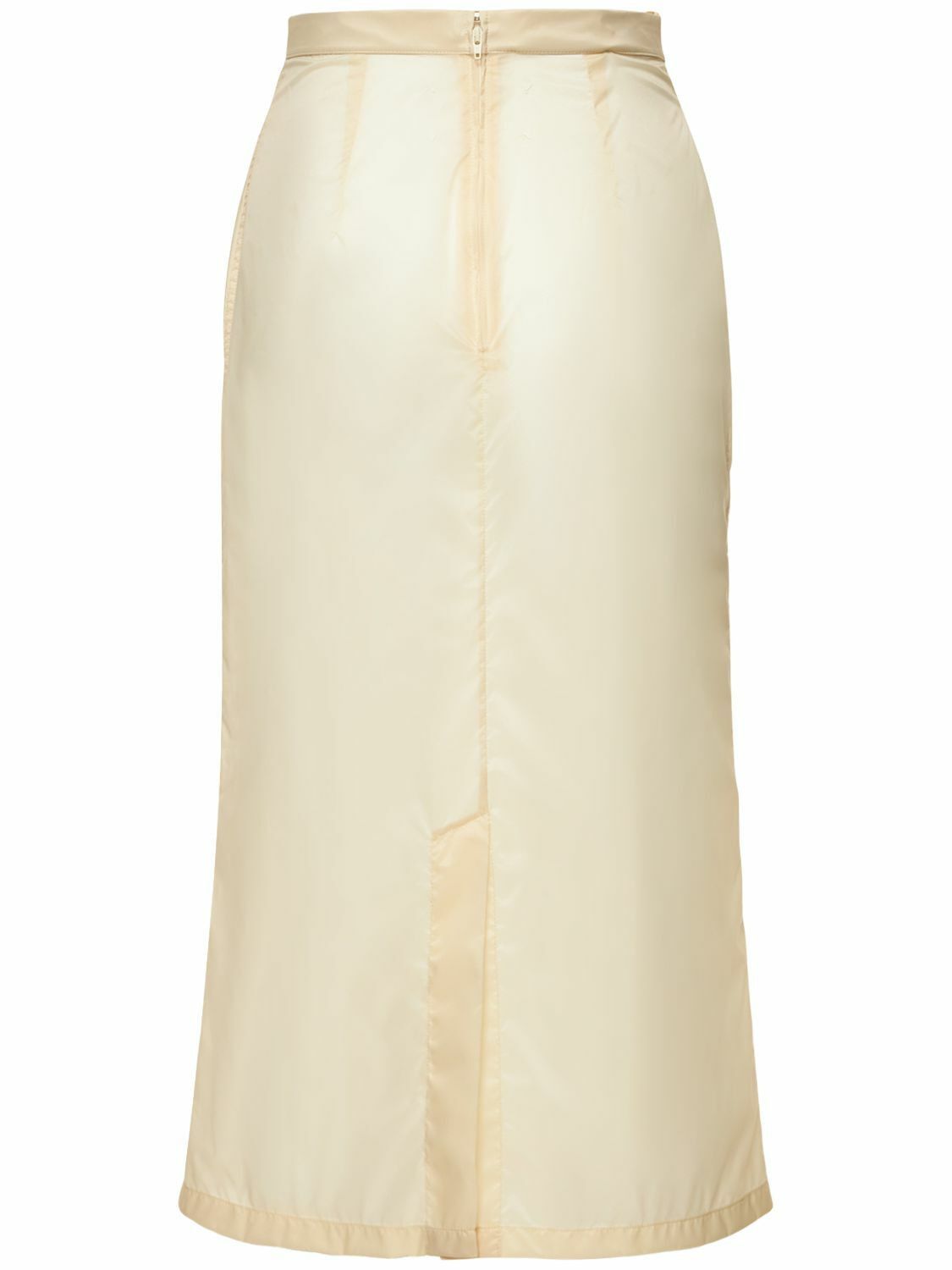 Maison Margiela o1y0625 Midi Skirt in Light Beige Size 25" / US 0 / IT 36 - 2 Thumbnail