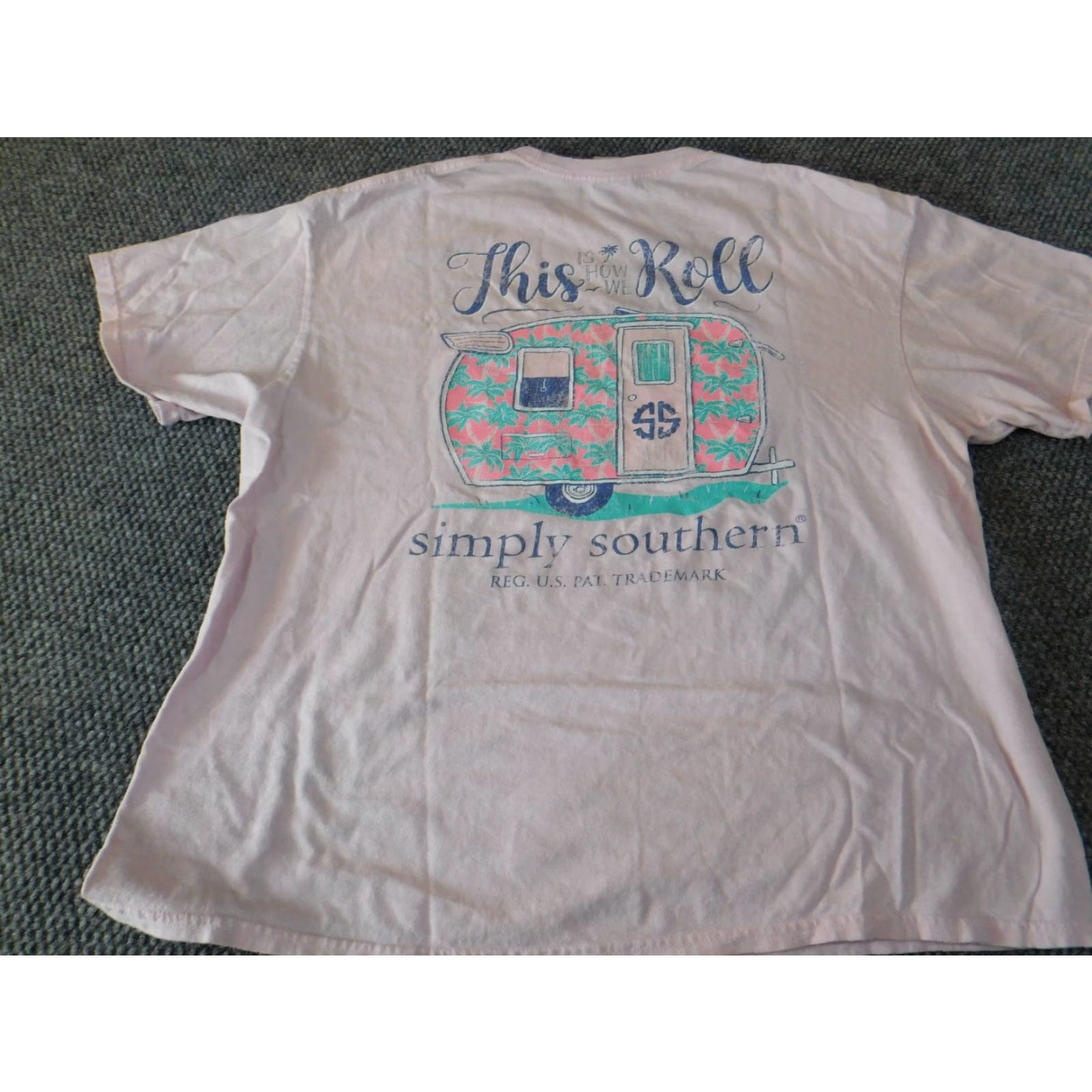Pinko Simply Southern Shirt Mens XL Pink Graphic Crew Neck Short Sleeve Cotton Logo Regular Size US XL / EU 56 / 4 - 7 Thumbnail