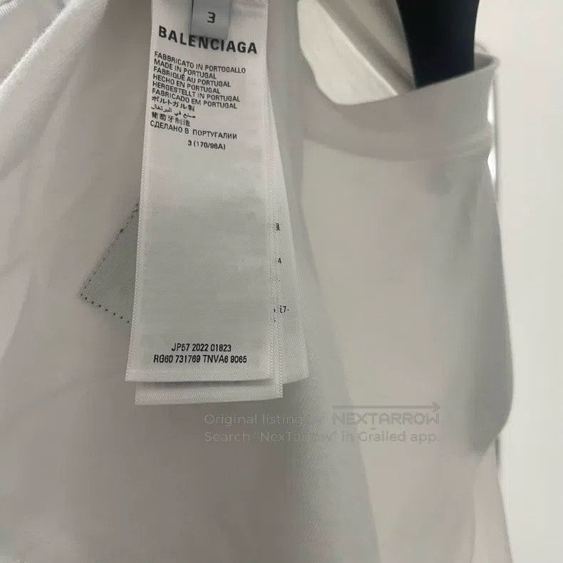 Balenciaga Balenciaga White Embroidered Pattern Short Sleeve Size US L / EU 52-54 / 3 - 4 Thumbnail