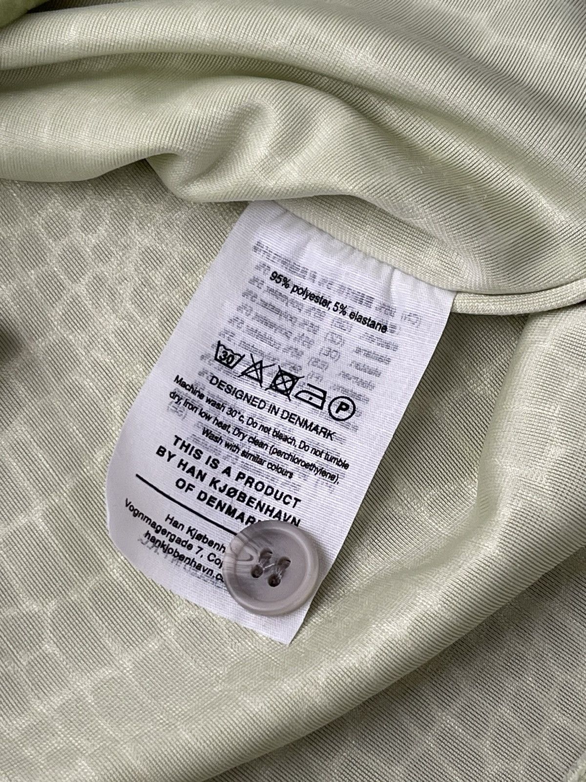 Han Kjobenhavn !DS! SS21 Han Kjobenhavn Pale Green Croc Skin Summer Shirt Size US M / EU 48-50 / 2 - 22 Thumbnail