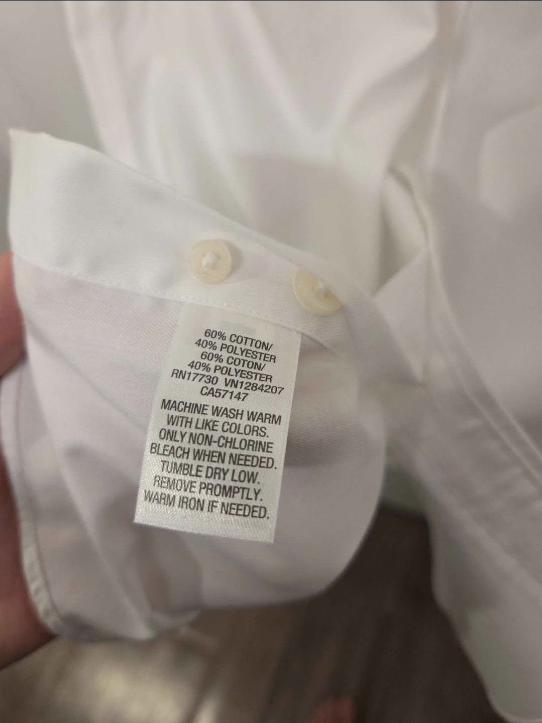 Other TWO Men's Small Slim / 14 - 14.5 White Dress Shirts Size US S / EU 44-46 / 1 - 3 Thumbnail