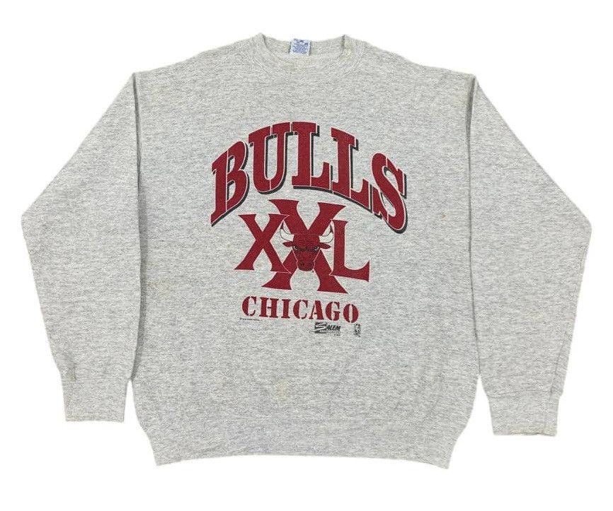 NBA × Salem Sportswear × Vintage Vtg Bulls Chicago Sweatshirt by Salem Sportswear Size US L / EU 52-54 / 3 - 1 Thumbnail