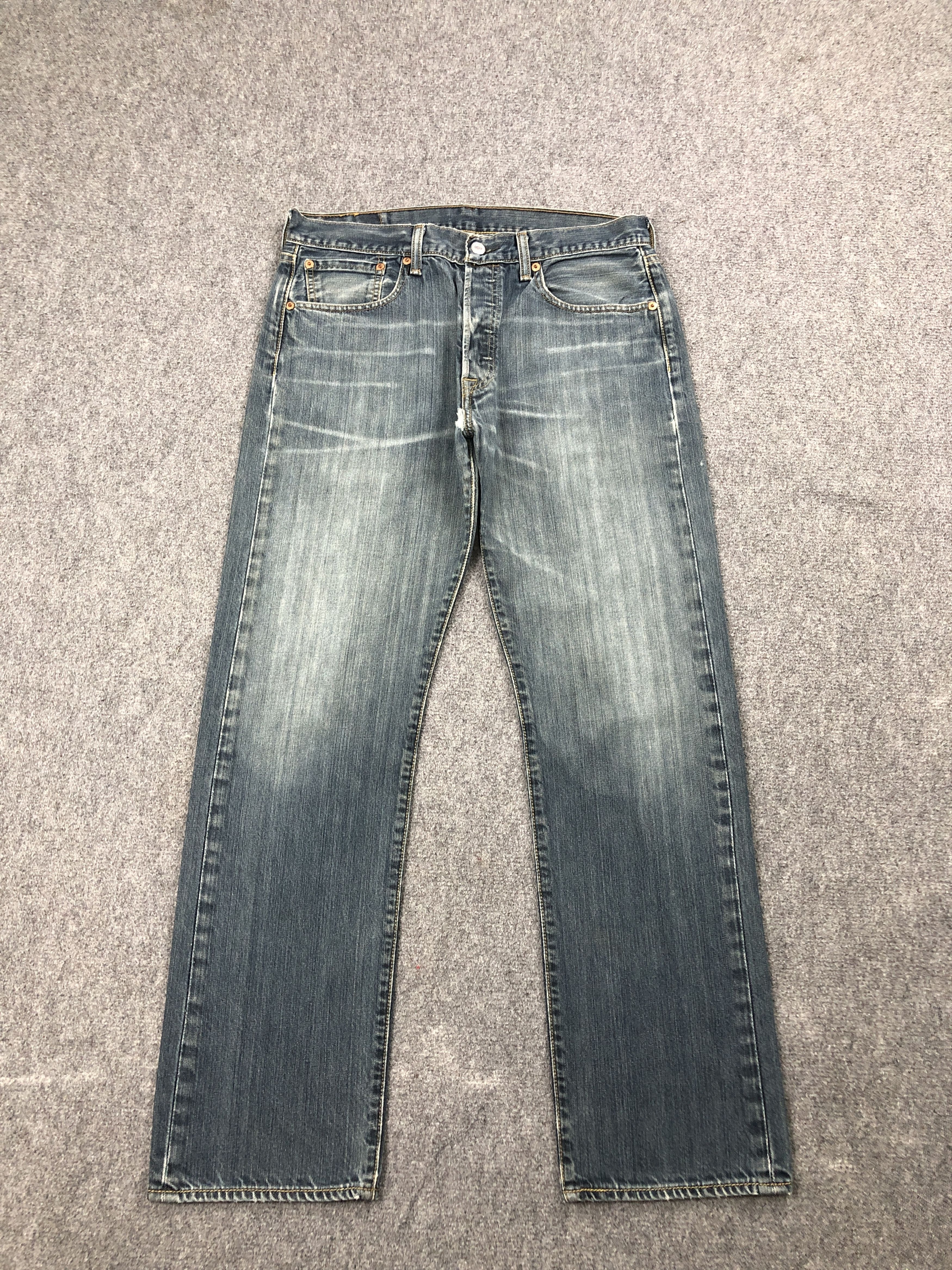 Levi's × Vintage Vintage Levis 501 Dark Blue Jeans Size US 31 - 1 Thumbnail