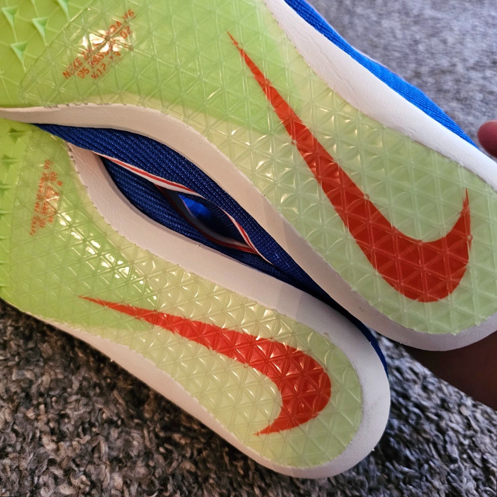 Nike VINTAGE Nike Zoom Mamba 6 Track & Field Mid Long Distance Racer Blue NO SPIKES Size 12 Mens Nike Mamba Sneaker Track & Field Nuggets Size US 12 / EU 45 - 7 Thumbnail
