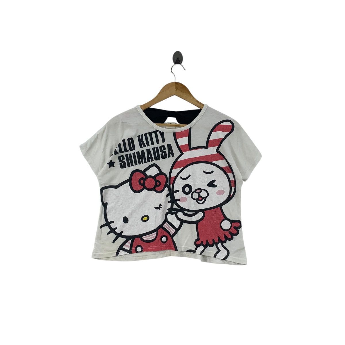 Other HELLO KITTY x SHIMAUSA Line Character Cartoon Tee Shirt Top Size M / US 6-8 / IT 42-44 - 1 Thumbnail