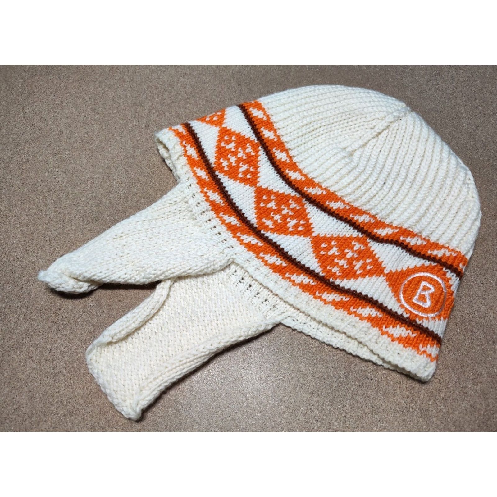 Bogner VINTAGE Bogner Beanie Hat Unisex Adults One Size Beige Wool Knit Ear Flap Made in Italy Size ONE SIZE - 3 Thumbnail