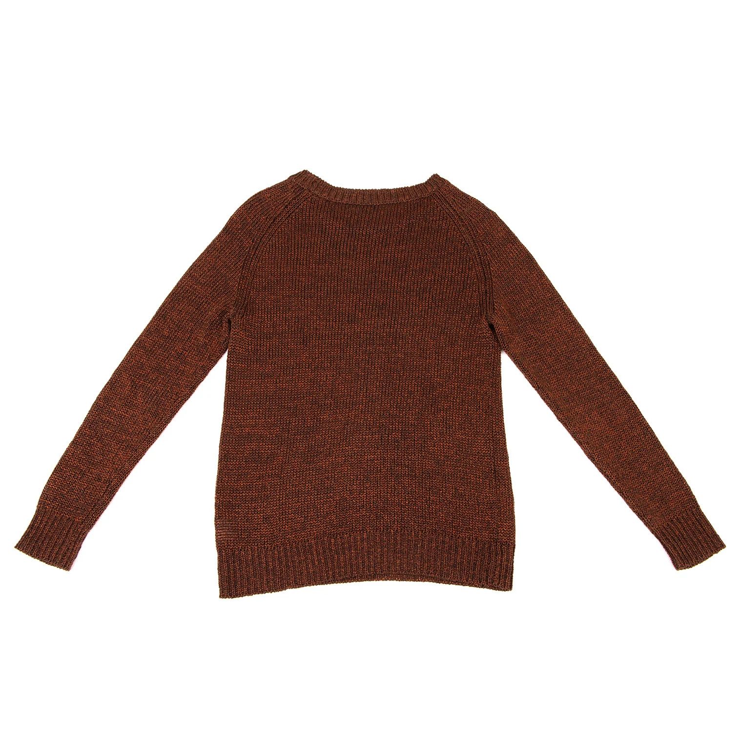 Dries Van Noten Linen Raglan Sleeve Knit Sweater in Orange-Brown Size S Size US S / EU 44-46 / 1 - 10 Thumbnail