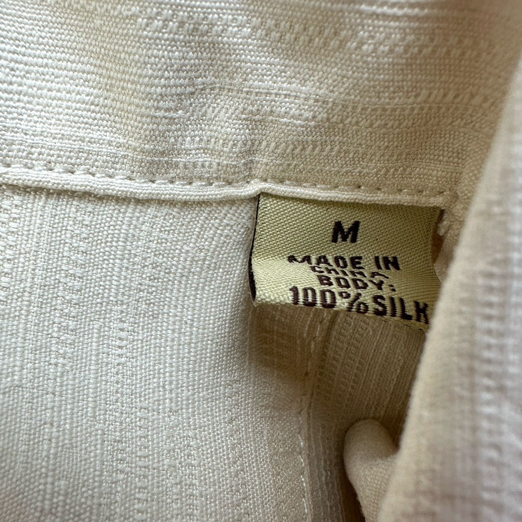 Tommy Bahama Tommy Bahama Shirt Mens Medium Beige Tan Camp Hula Girl Embroidered Panel Back Size US M / EU 48-50 / 2 - 6 Thumbnail