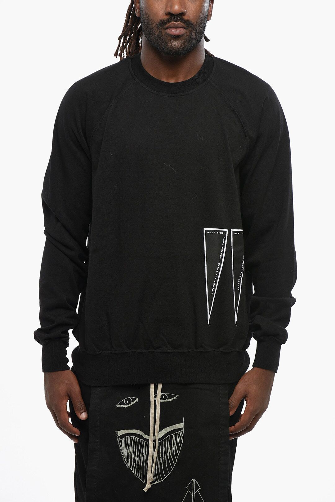 Rick Owens og1mm1025 Crewneck T-Shirt in Black Size US M / EU 48-50 / 2 - 1 Thumbnail
