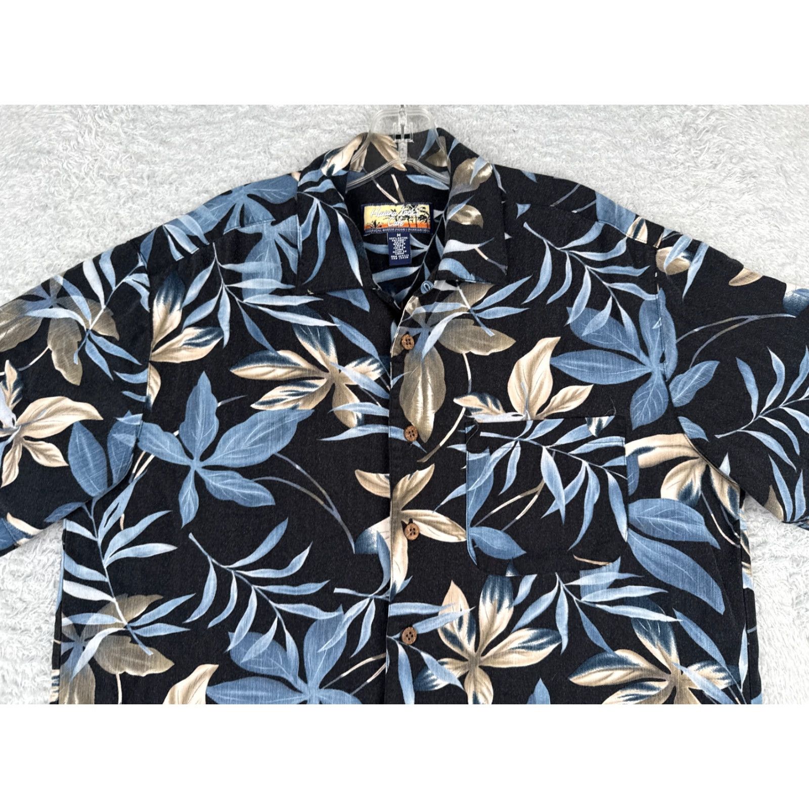 Vintage Havana Jack's Cafe Shirt Men Medium Black Blue Floral Hawaiian Button-Up Rayon Hawaiian Aloha Size US M / EU 48-50 / 2 - 4 Thumbnail