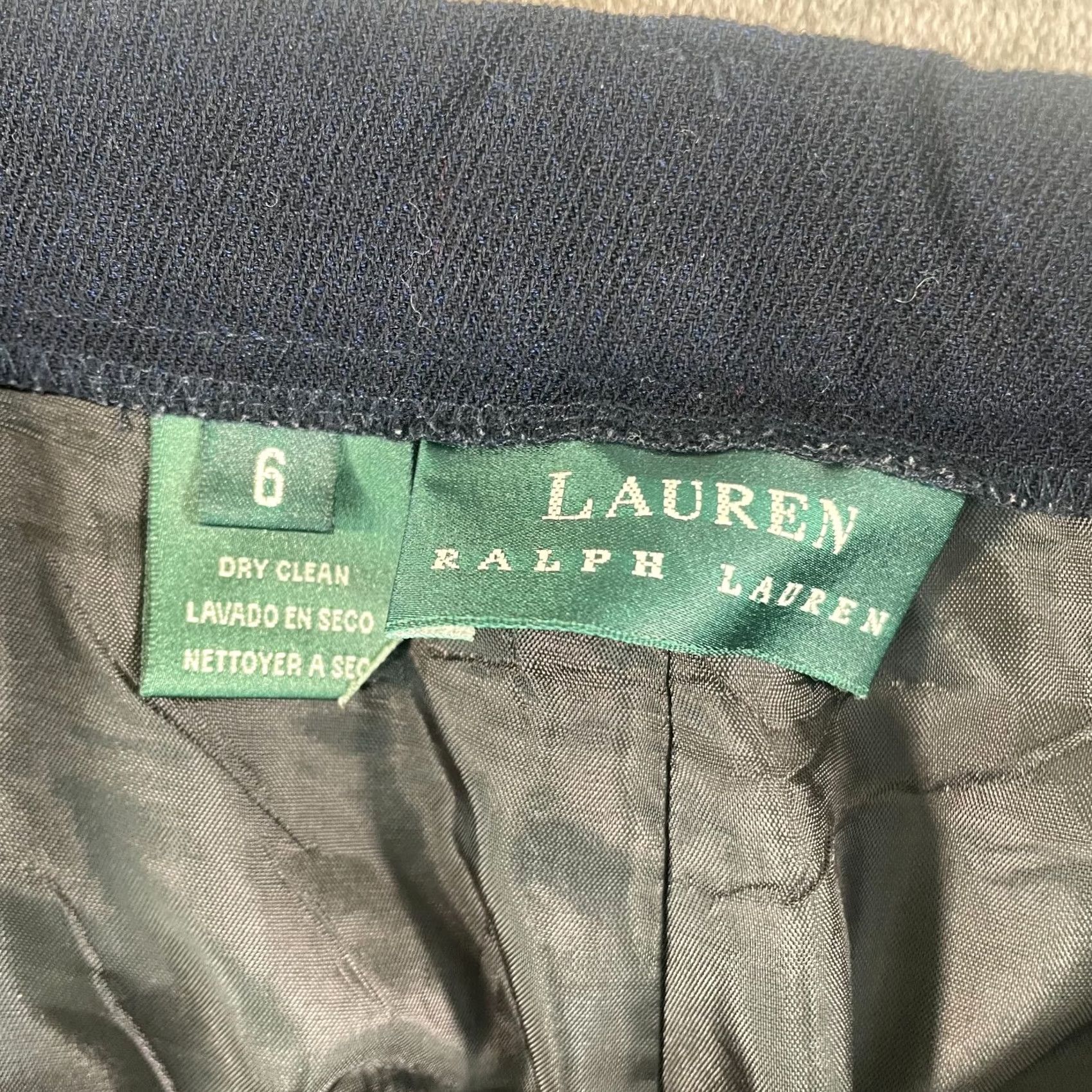 Ralph Lauren VINTAGE Lauren Ralph Lauren LRL Wide Leg Trouser Pants Women 6 Navy Gold Button Size 28" / US 6 / IT 42 - 3 Thumbnail