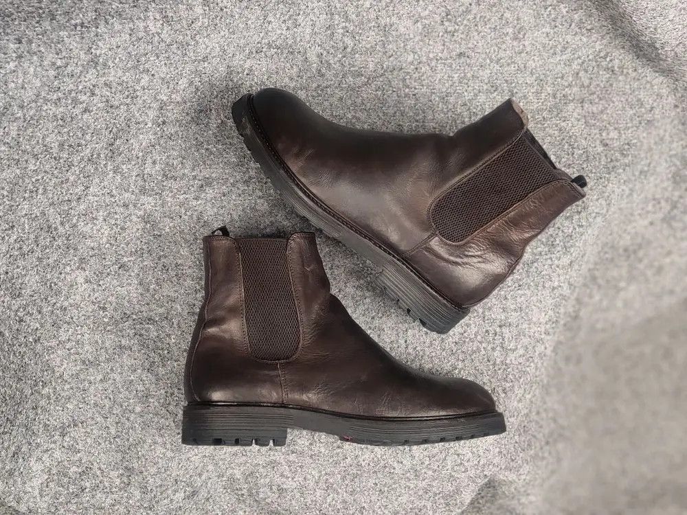 Le Grande Bleu (L.G.B.) St. Moritz Design leather fur chelsea Ankle Pull On Boots Size US 10 / IT 40 - 1 Thumbnail