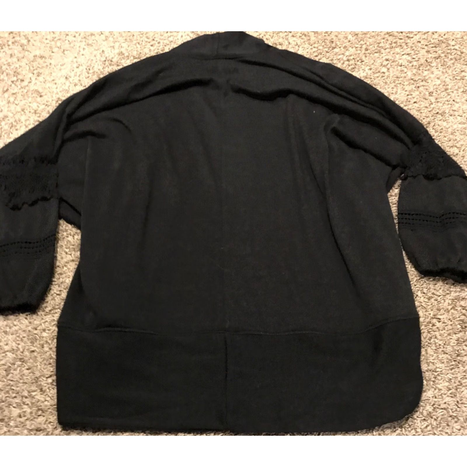 Vintage Buck le Day trip Womens M Black Open Cardigan NWT B25 Size M / US 6-8 / IT 42-44 - 6 Thumbnail