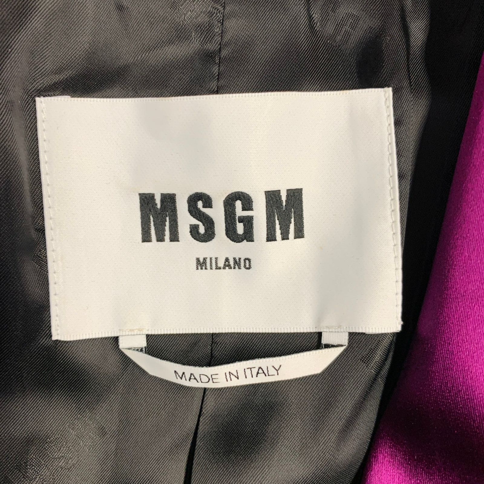 MSGM MSGM Size 8 Magenta Wool Blend Shawl Collar Jacket Blazer Size M / US 6-8 / IT 42-44 - 8 Thumbnail