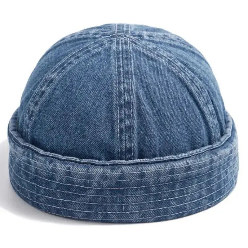 Japanese Brand Vintage Denim Brimless Melon Hat Size ONE SIZE - 5 Thumbnail