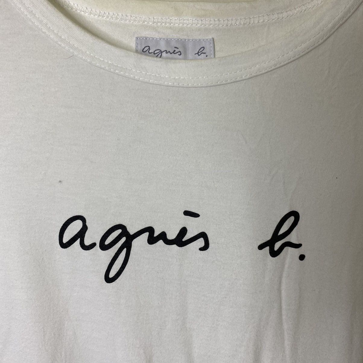 Designer × agnes b. Agnes B Minimalist Script LS T Shirt Size US S / EU 44-46 / 1 - 2 Thumbnail