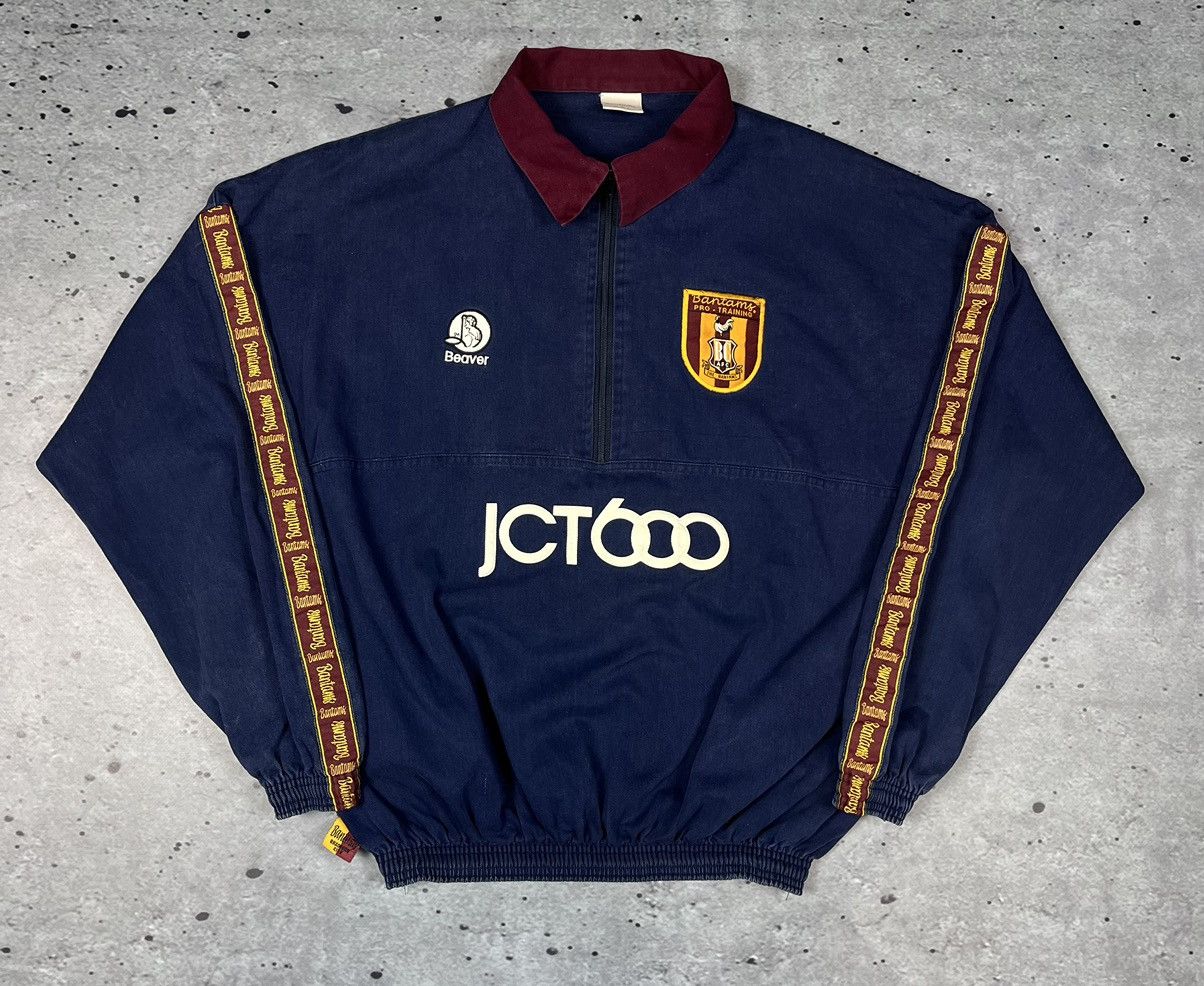 image of Soccer Jersey x Vintage Bradford City 90's Beaver Training Sweatshirt Football in Blue (Size 2XL)