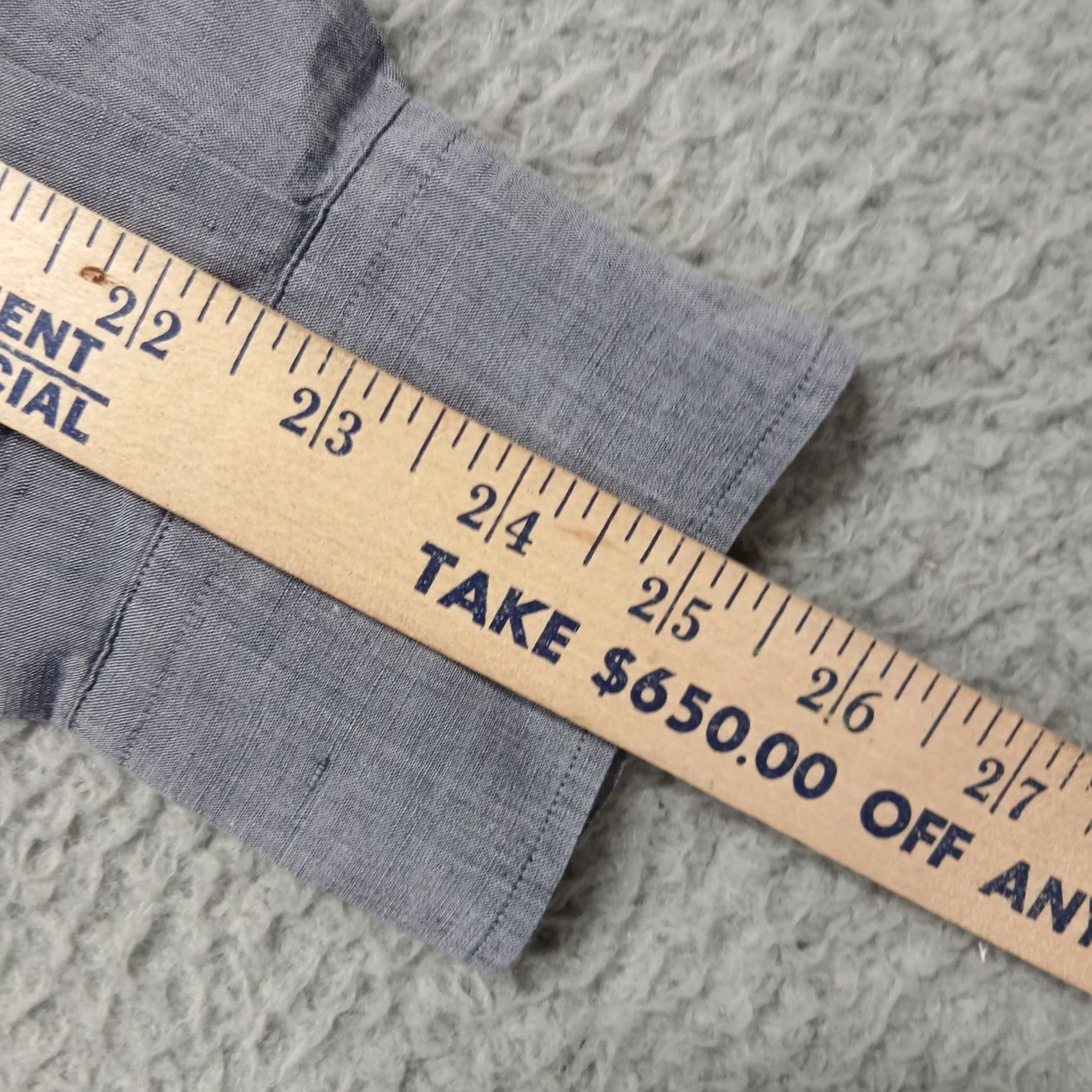 Corneliani Corneliani ID Made in Italy Shirt Men Pink Gray Ombre Gradient Linen Blend Long Sleeve Button-Down Slim Size US M / EU 48-50 / 2 - 7 Thumbnail