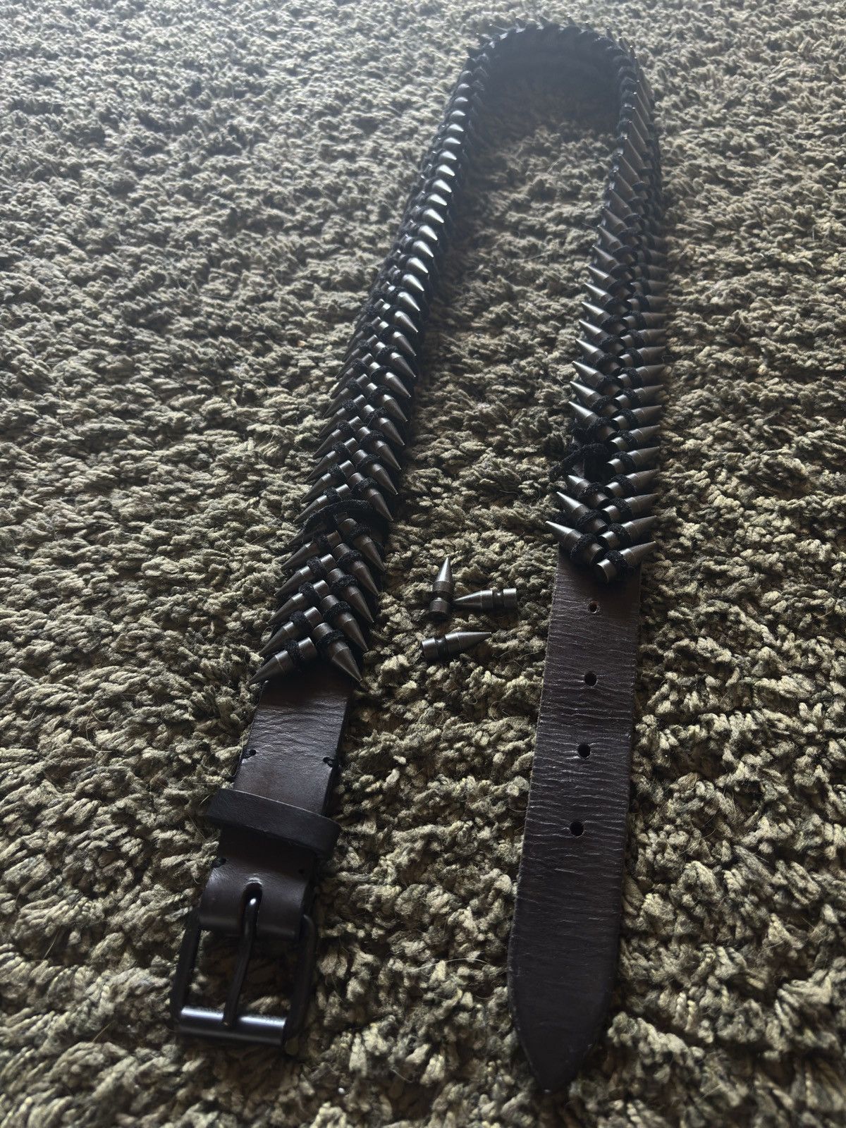Balmain AW10 Balmain by Christophe Decarnin Leather „Bullet” Belt Size 30 - 2 Thumbnail