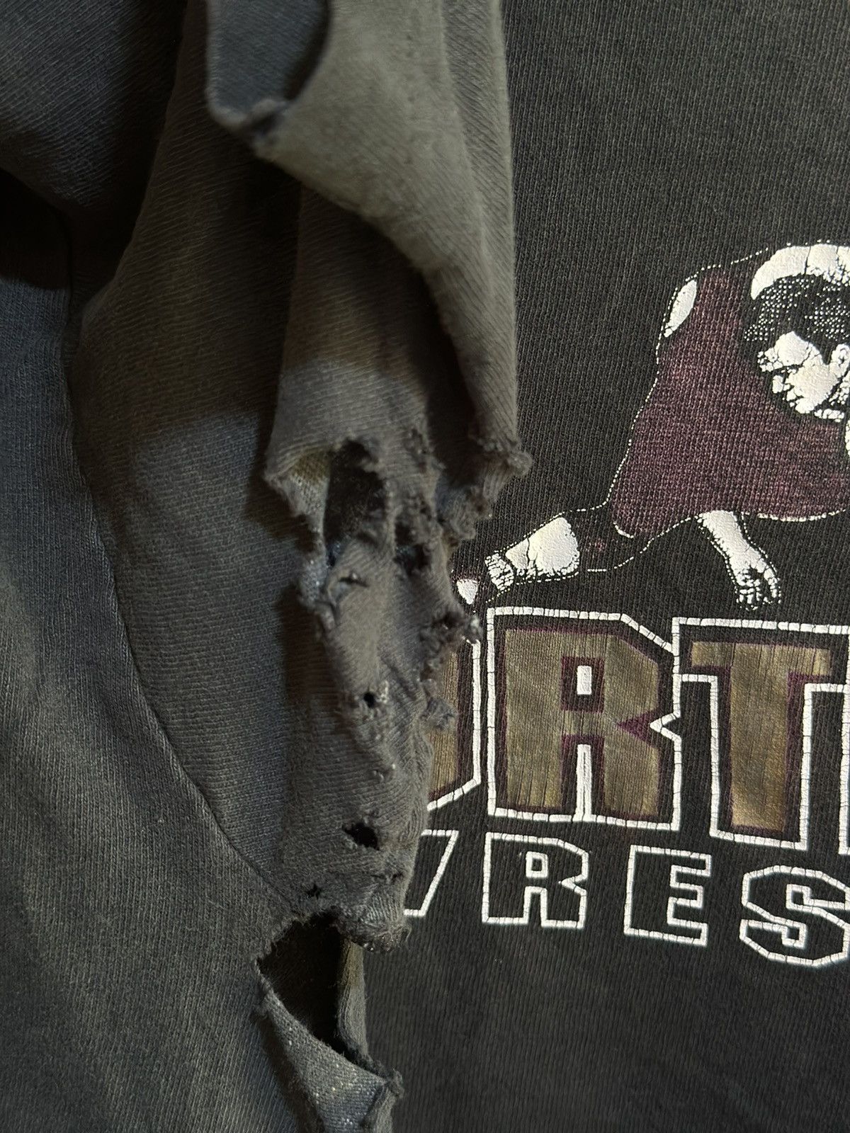 Anvil Thrashed Vintage 90s Northview Wrestling Distress Tee Size US XXL / EU 58 / 5 - 7 Thumbnail