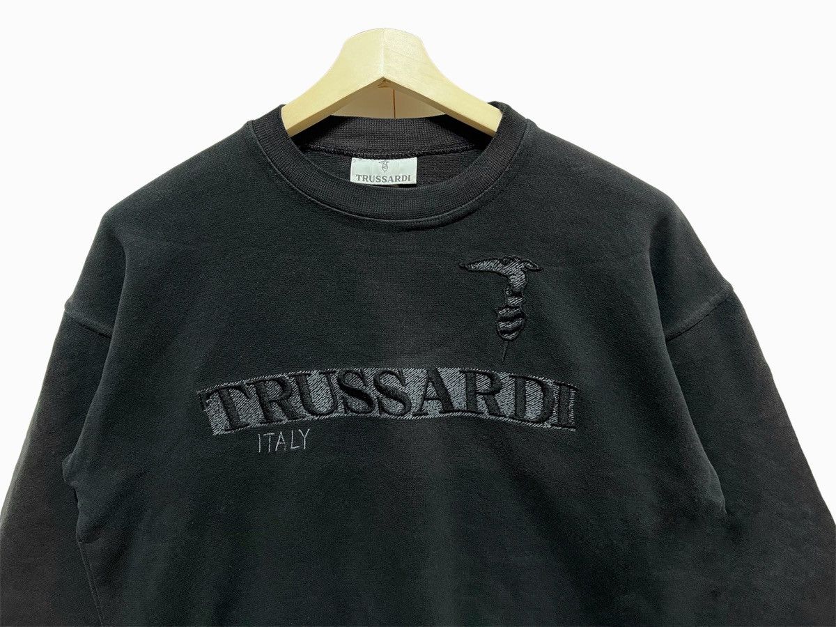 Vintage 90s TRUSSARDI ITALY Big Logo Crewneck Sweatshirt