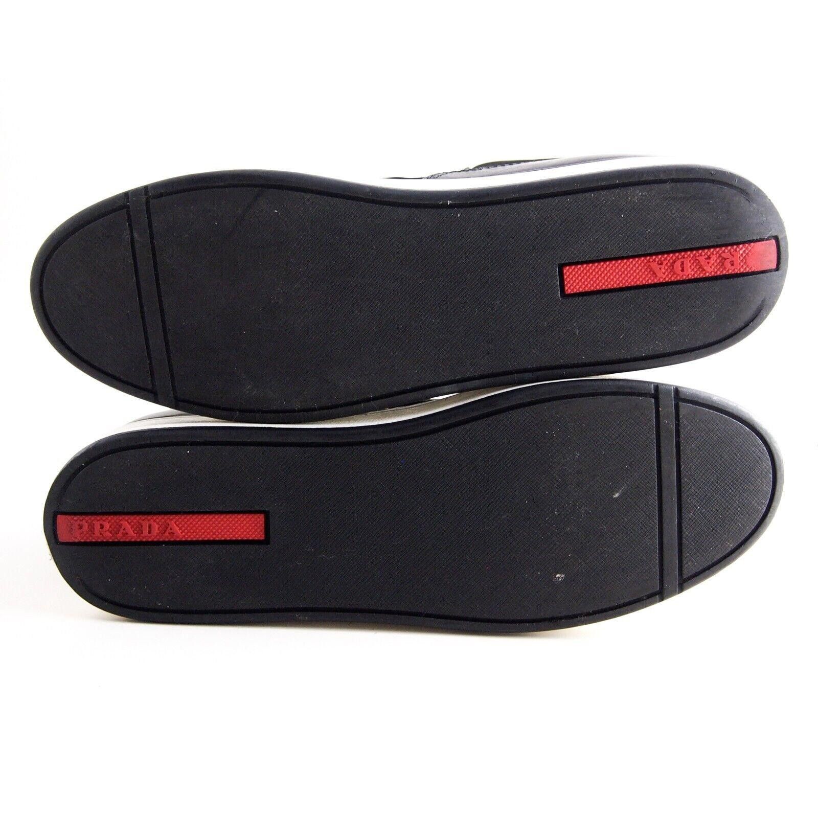 Prada Prada High Sneakers Black Leather Nylon Size US 10.5 EU 40.5 Size US 10.5 / IT 40.5 - 7 Thumbnail