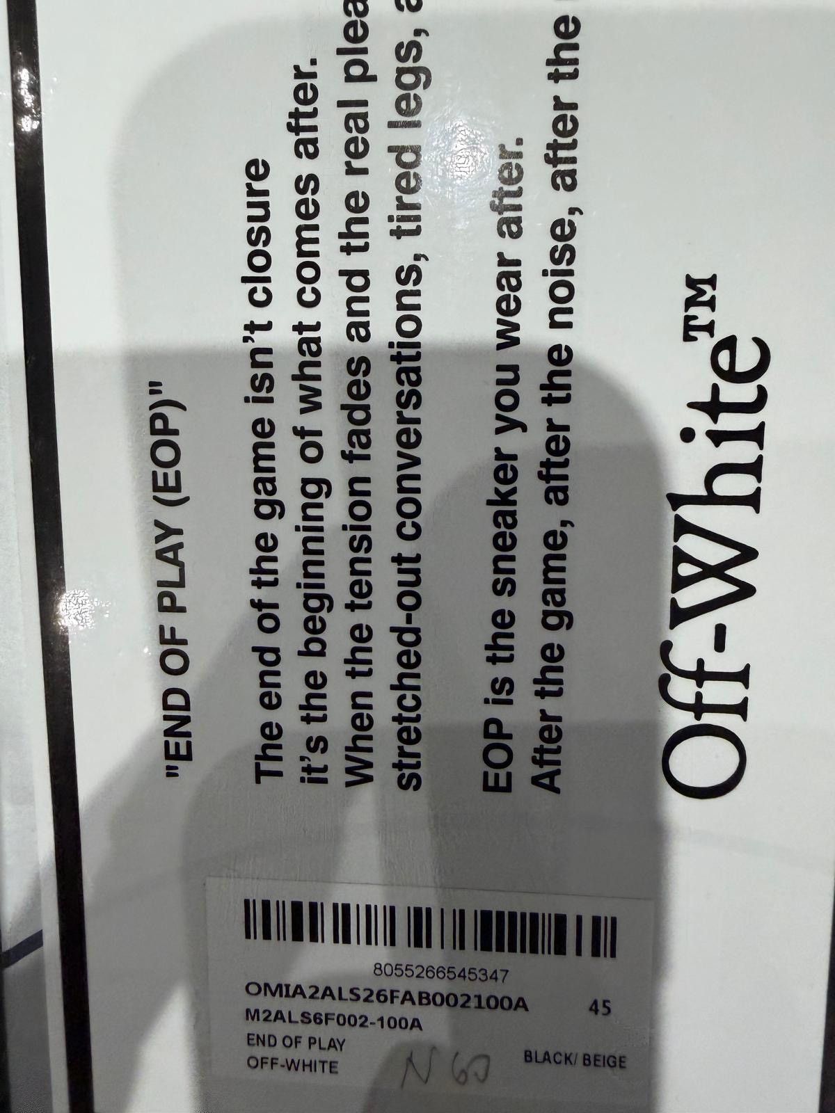 Off-White OFF-WHITE - New Slim Sneaker Black Beige Size US 12 / EU 45 - 7 Thumbnail