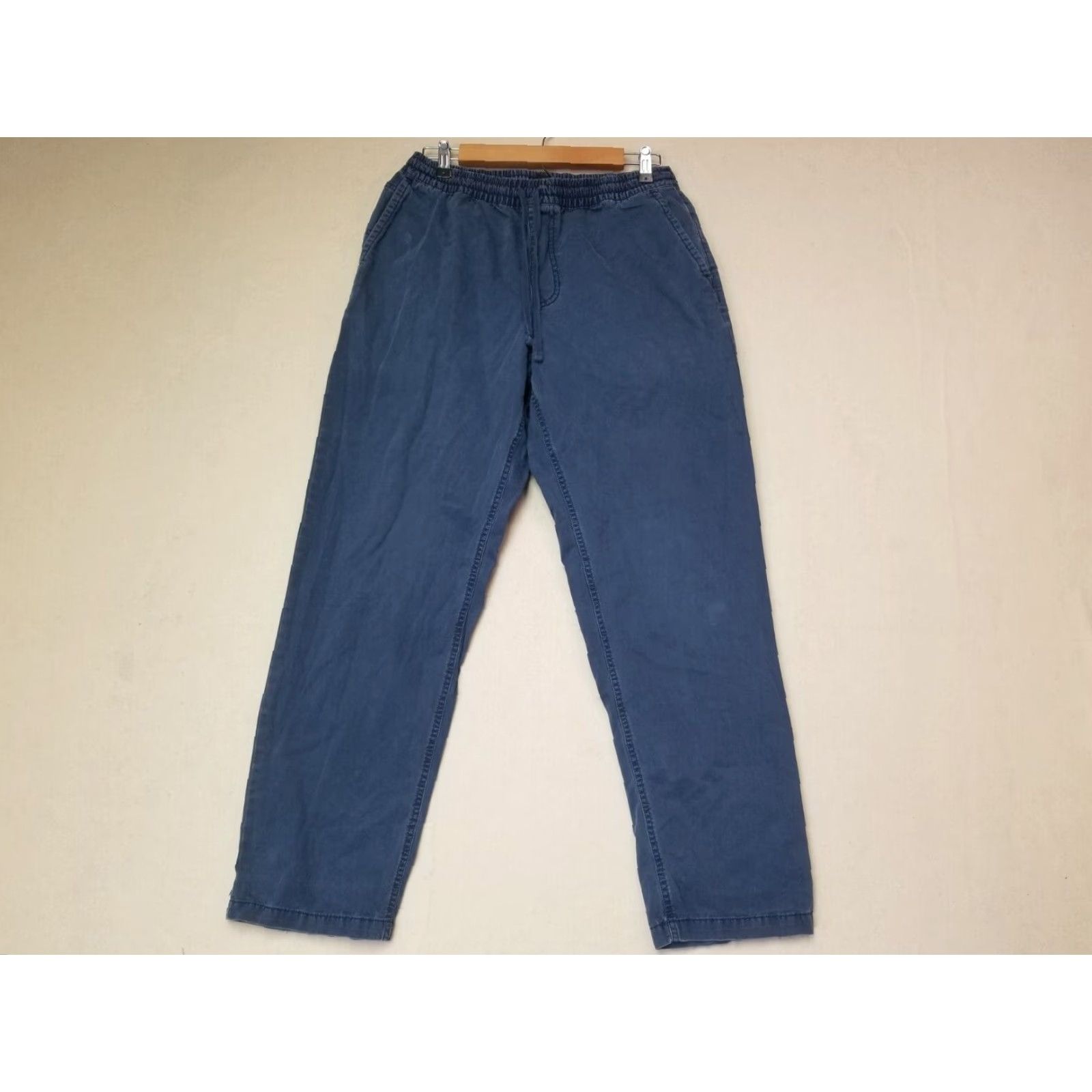 Vans Vans Pants Men S Blue Elastic Waist Drawstring Tapered Ank le Flat Front Knit Cotton Retro Skater Pockets Size US 29 - 2 Thumbnail