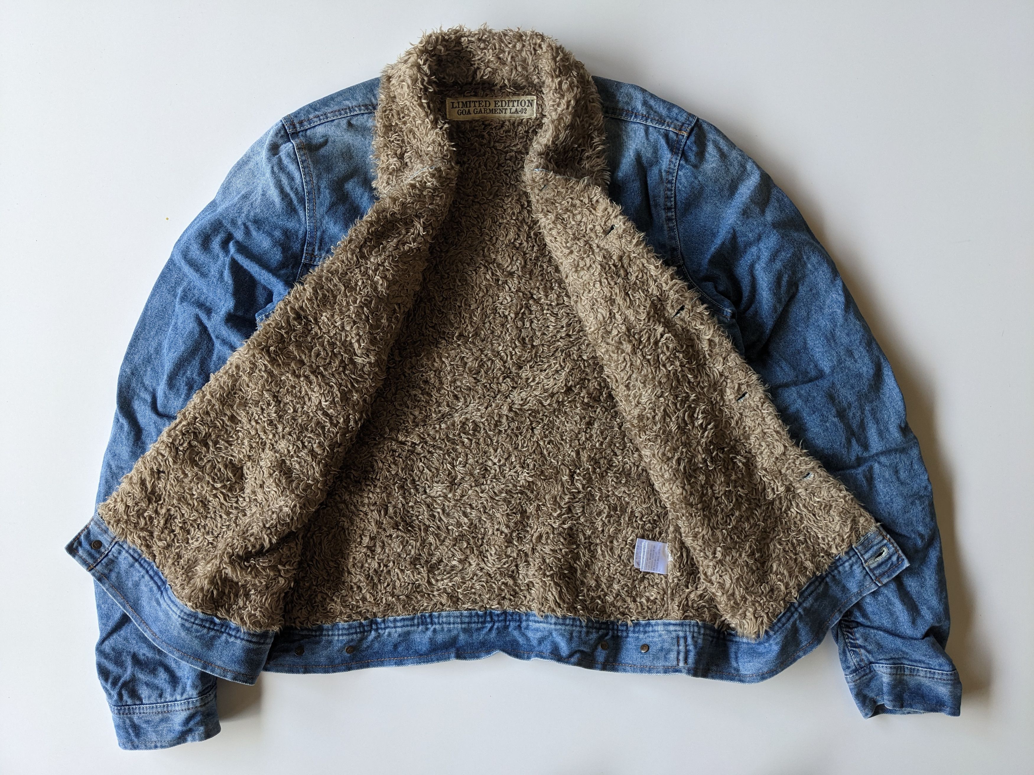If Six Was Nine × Japanese Brand G.O.A fur denim jacket wrinkle sleeve Size US M / EU 48-50 / 2 - 1 Thumbnail