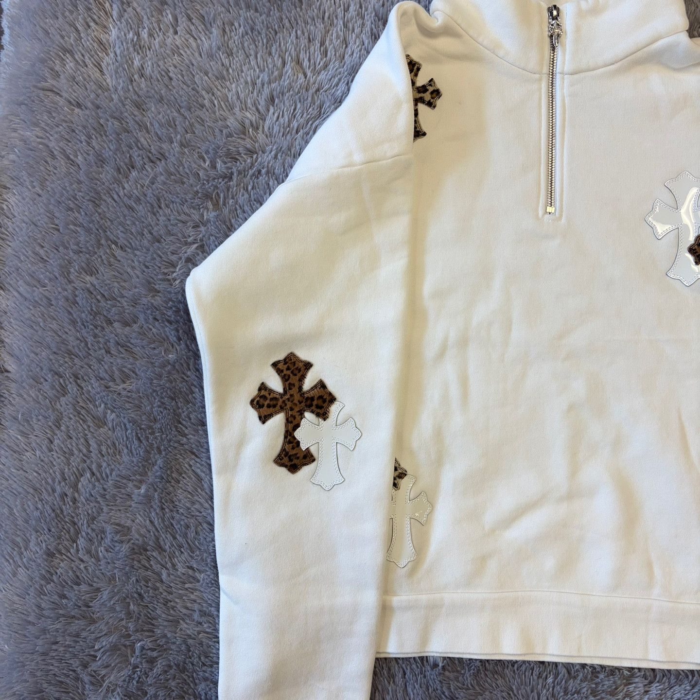 Chrome Hearts CHROME HEARTS CHEETAH WHITE PATCH QUARTER ZIP Size S Size US S / EU 44-46 / 1 - 5 Thumbnail