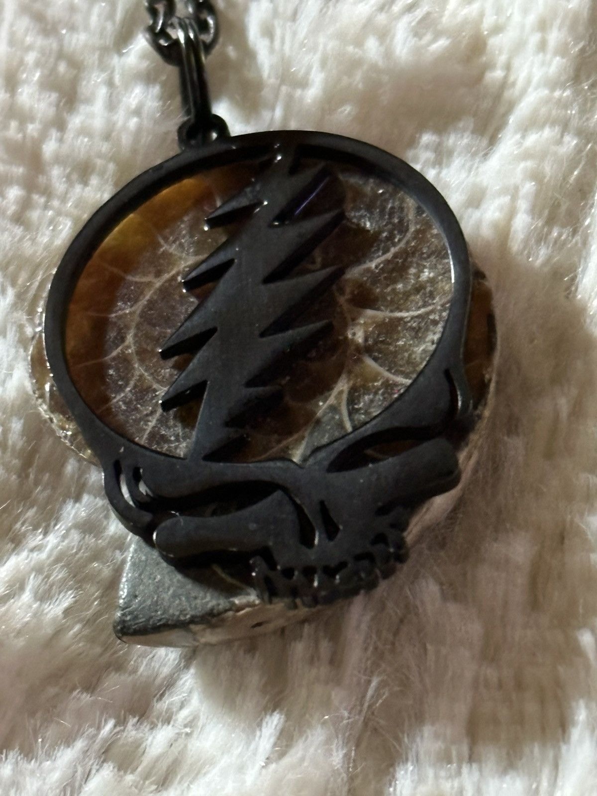 Handmade Ammonite Fossil Stealie Necklace Size ONE SIZE - 1 Thumbnail