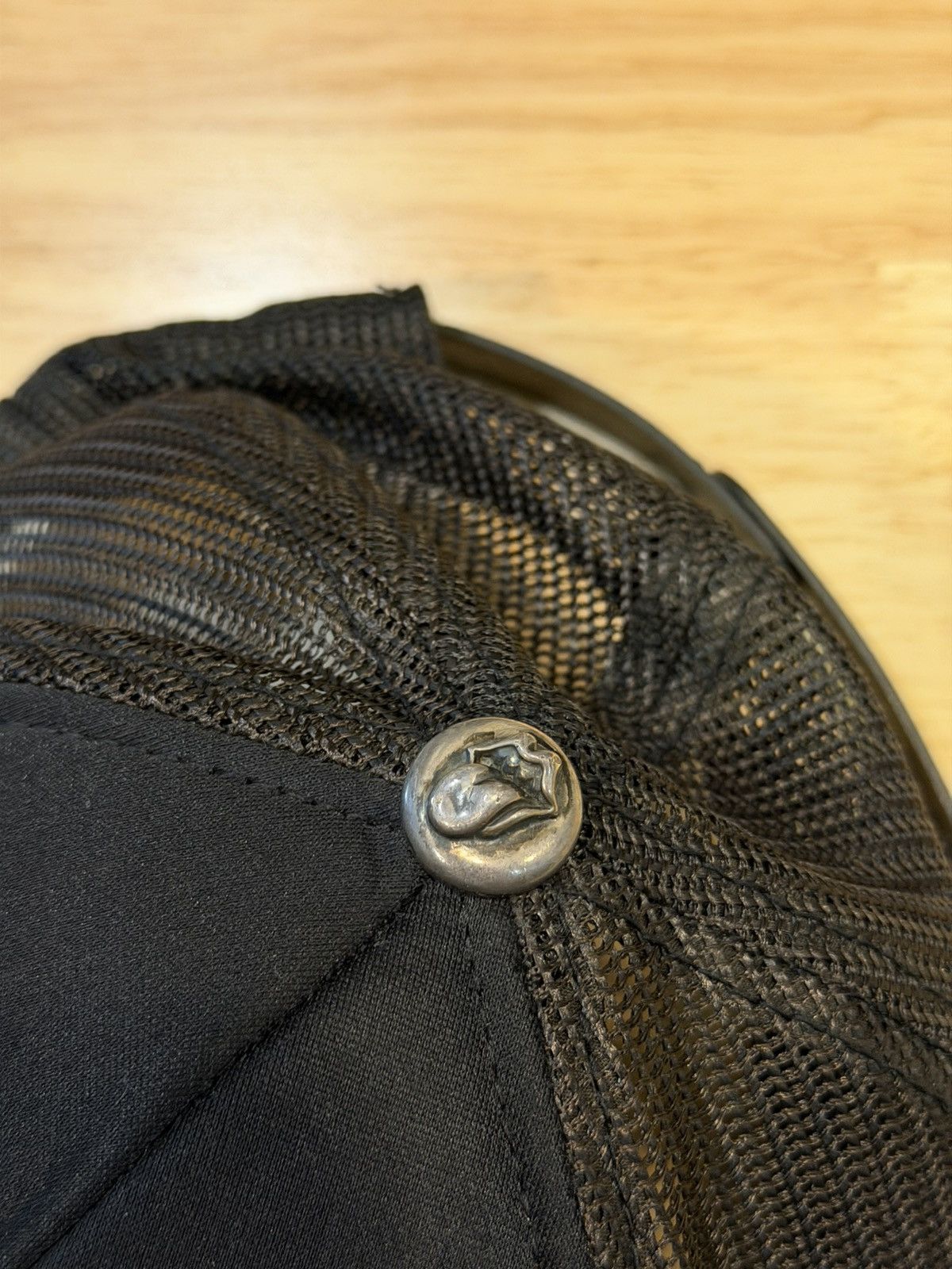 Chrome Hearts CH Rolling Stones Tongue Leather Patch Trucker Hat Size ONE SIZE - 4 Thumbnail
