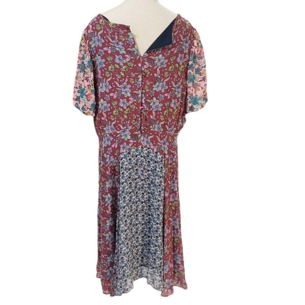 Designer CT1782 Johnny Was-Jade Collection NWOT Floral Lined Dress XL Size XL / US 12-14 / IT 48-50 - 4 Thumbnail